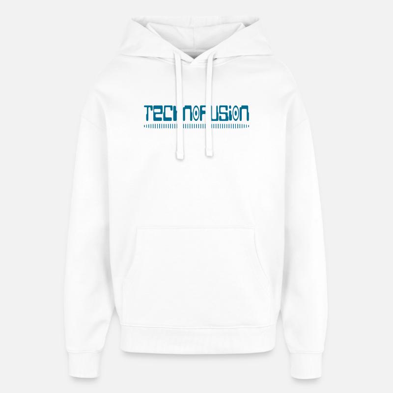 Techno Fusion - Sweat à capuche unisexe Stanley/Stella Oversized - blanc