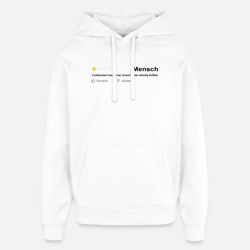 Humain - 1 étoile - Sweat à capuche unisexe Stanley/Stella Oversized - blanc