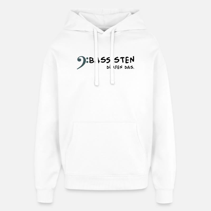 Les bassistes sont autorisés à - Sweat à capuche unisexe Stanley/Stella Oversized - blanc