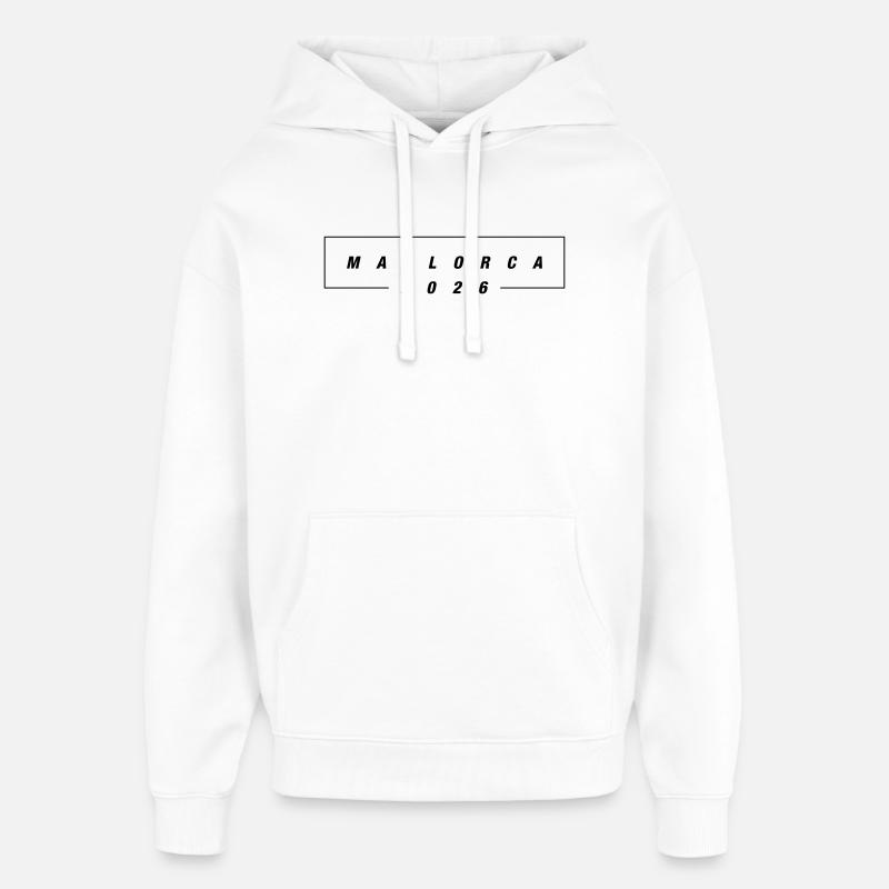 Majorque 2026 - Sweat à capuche unisexe Stanley/Stella Oversized - blanc