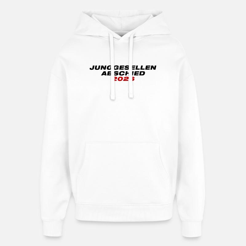 Enterrement de vie de garçon 2026 - Sweat à capuche unisexe Stanley/Stella Oversized - blanc