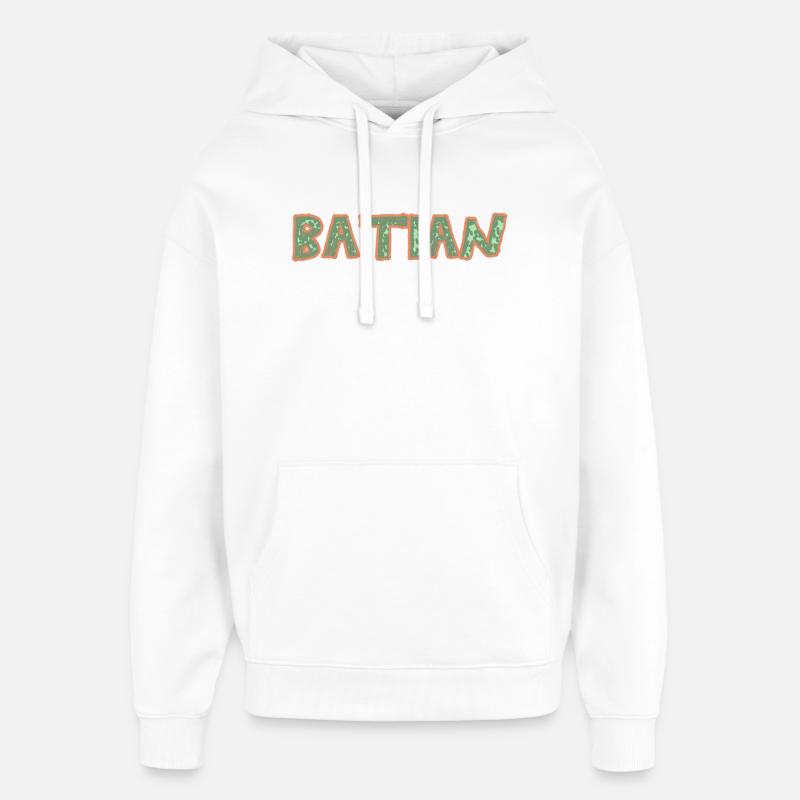 Batian en randonnée - Sweat à capuche unisexe Stanley/Stella Oversized - blanc