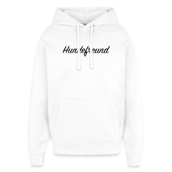 Hundefreund - Oversized Unisex Hoodie von Stanley/Stella - Weiß - Vorne - AI Model Female 172 light (172cm) & AI Model Male 185 light (185cm)