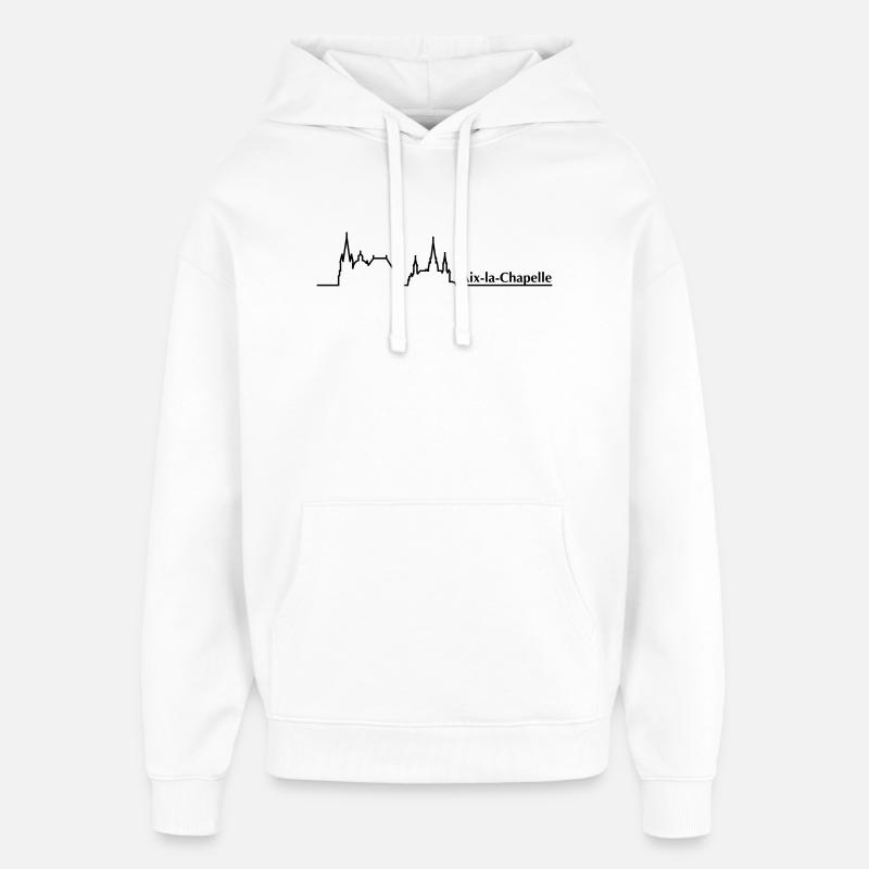 Aachen Skyline - Oversized Unisex Hoodie von Stanley/Stella - Weiß