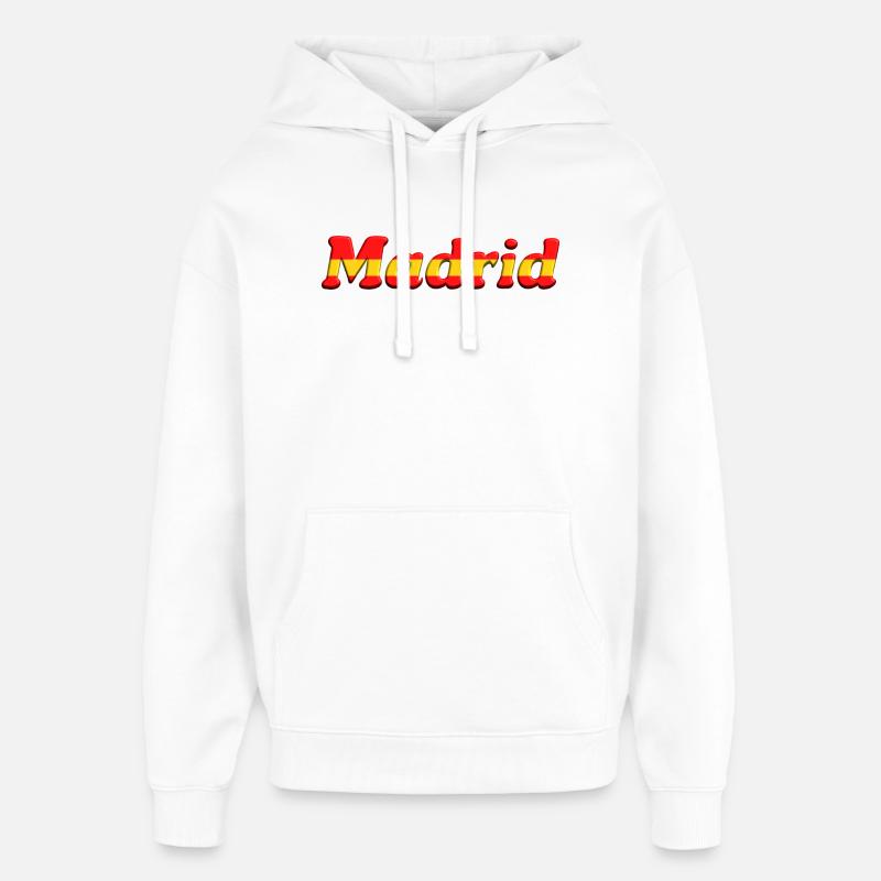 Madrid - Sweat à capuche unisexe Stanley/Stella Oversized - blanc