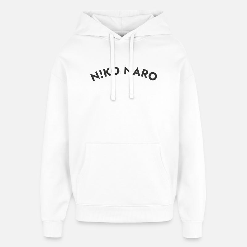 N !KO NARO - Sweat à capuche unisexe Stanley/Stella Oversized - blanc