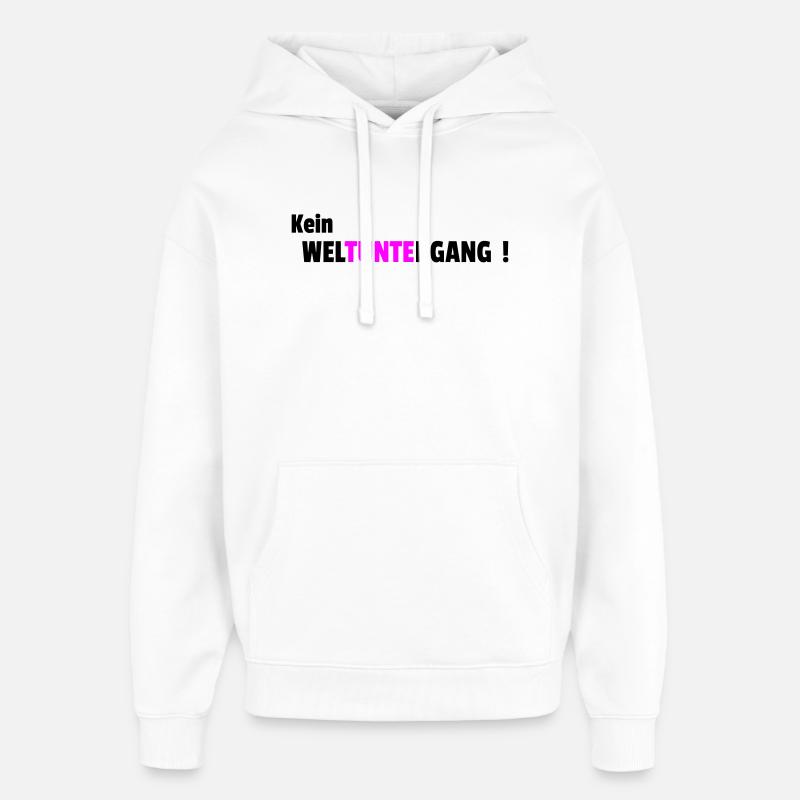 Pas de fin du monde - Sweat à capuche unisexe Stanley/Stella Oversized - blanc