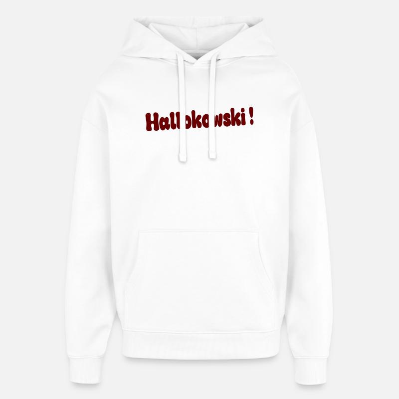 Hallokowski - Sweat à capuche unisexe Stanley/Stella Oversized - blanc