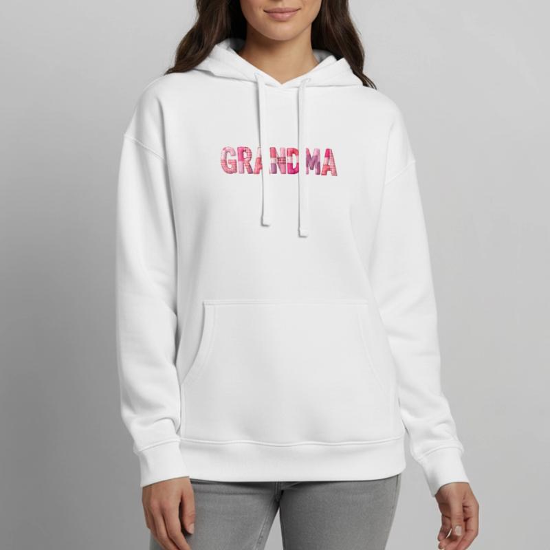 Großmutter Pink Plaid Buchstaben Patchwork Oversized Unisex Hoodie von Stanley/Stella