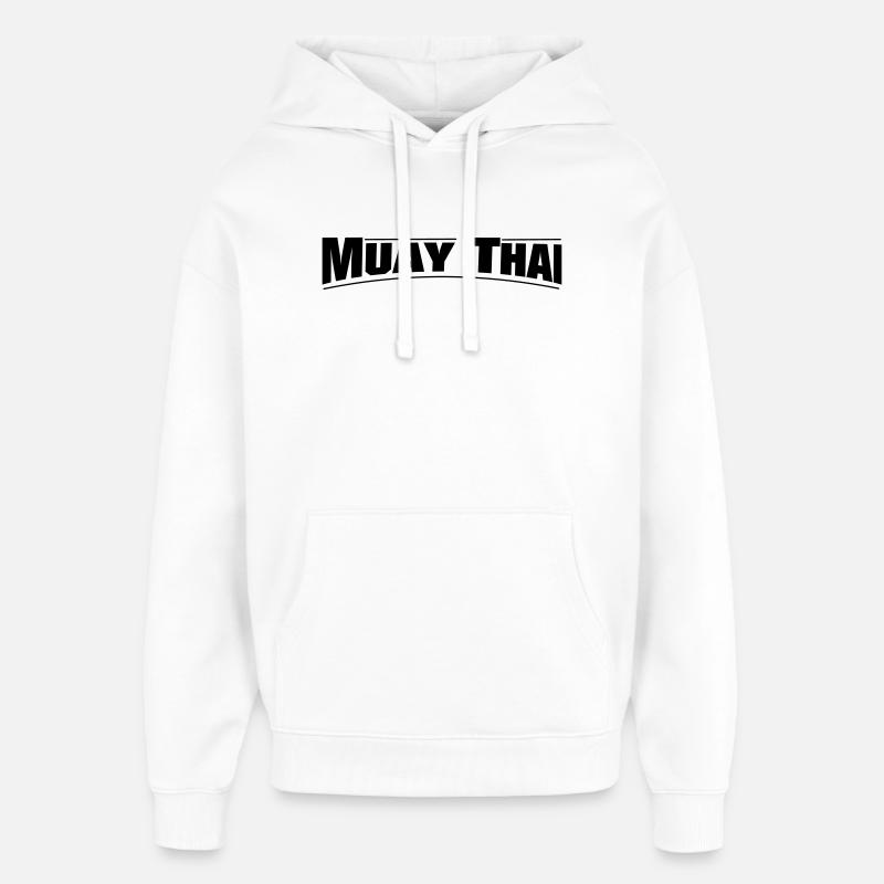 MUAY THAI - Oversized Unisex Hoodie by Stanley/Stella - white