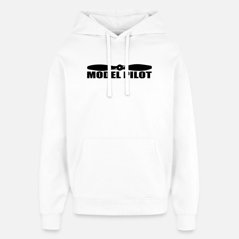 Modèle Pilot - Sweat à capuche unisexe Stanley/Stella Oversized - blanc