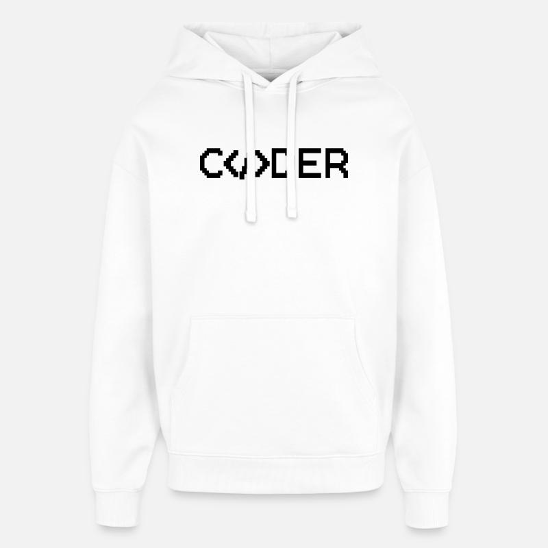 Coder - Oversized Unisex Hoodie von Stanley/Stella - Weiß