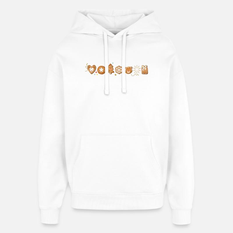 Biscuits de Noël - Sweat à capuche unisexe Stanley/Stella Oversized - blanc