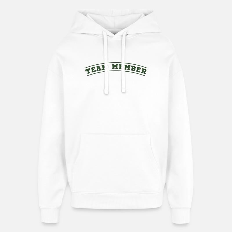 team_member - Sweat à capuche unisexe Stanley/Stella Oversized - blanc