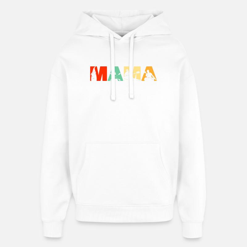 Kayaker MAMA Retro Sunset Kayaking Geschenk - Oversized Unisex Hoodie von Stanley/Stella - Weiß