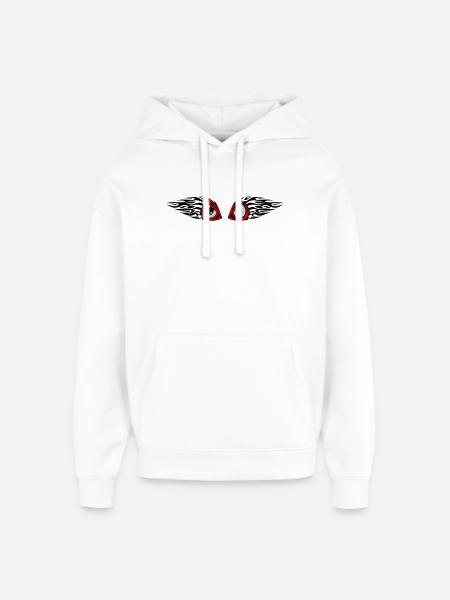 tribal eyes - Oversized Unisex Hoodie by Stanley/Stella - white