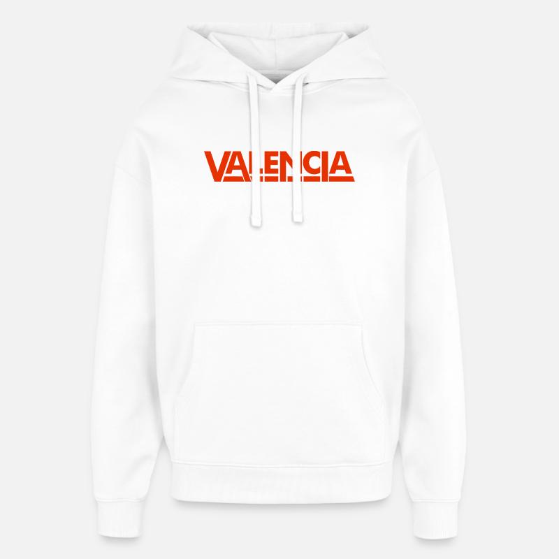 Valencia Spanien Schriftzug Design - Oversized Unisex Hoodie von Stanley/Stella - Weiß