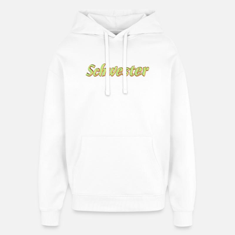 Kosename Schwester 3D Style - Oversized Unisex Hoodie von Stanley/Stella - Weiß