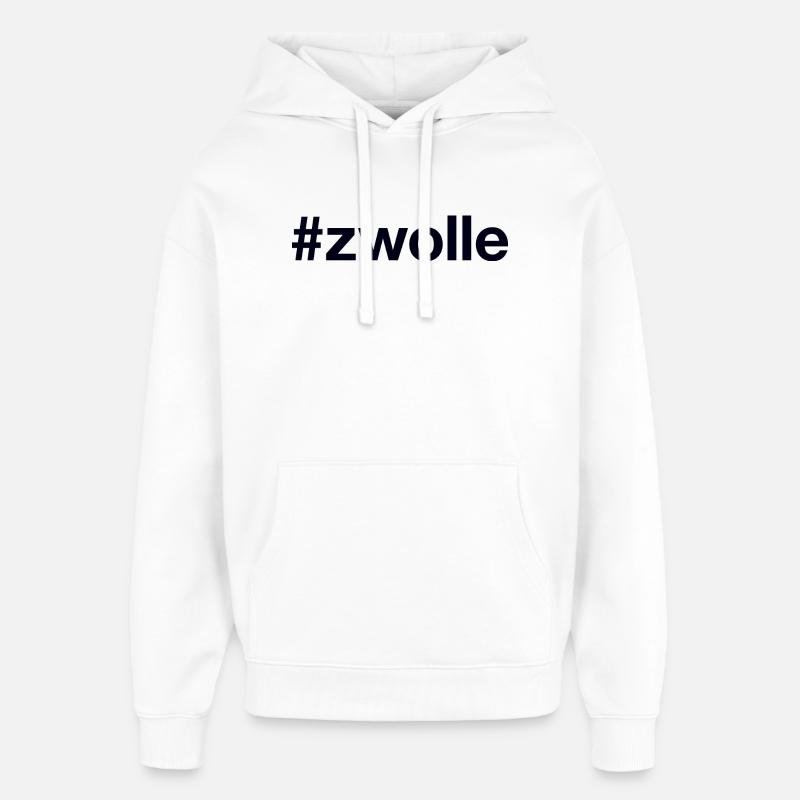 ZWOLLE, Pays-Bas, Pays-Bas - Sweat à capuche unisexe Stanley/Stella Oversized - blanc