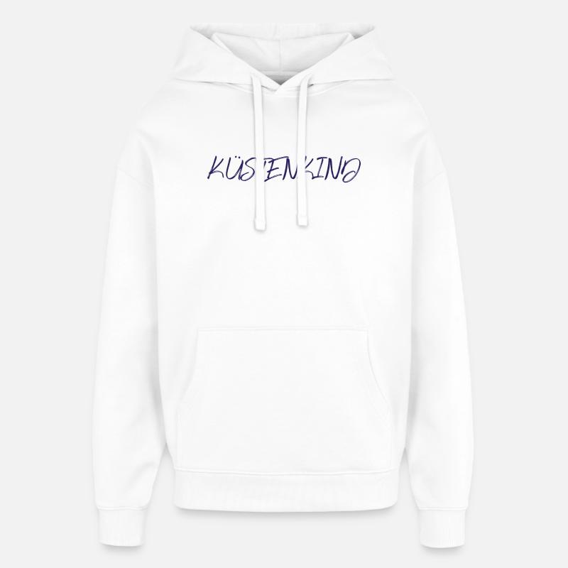 Kuestenkind, marine - Sweat à capuche unisexe Stanley/Stella Oversized - blanc