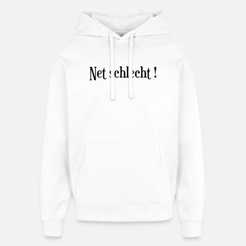 Net_schlecht_logo - Sweat à capuche unisexe Stanley/Stella Oversized - blanc