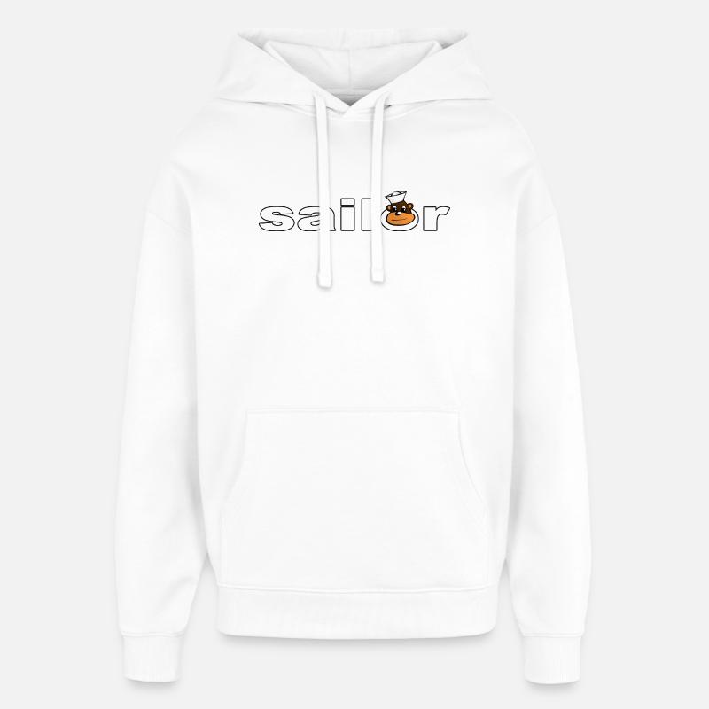 Marin - Sweat à capuche unisexe Stanley/Stella Oversized - blanc