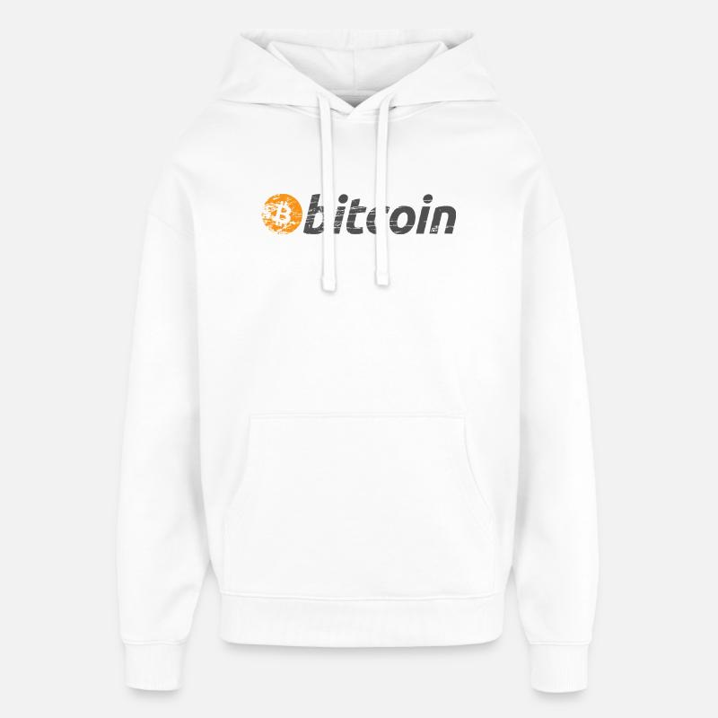 Bitcoin Logo Original BTC - Oversized Unisex Hoodie von Stanley/Stella - Weiß