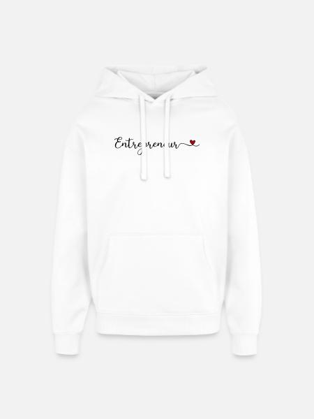 entrepreneur - Sweat à capuche unisexe Stanley/Stella Oversized - blanc