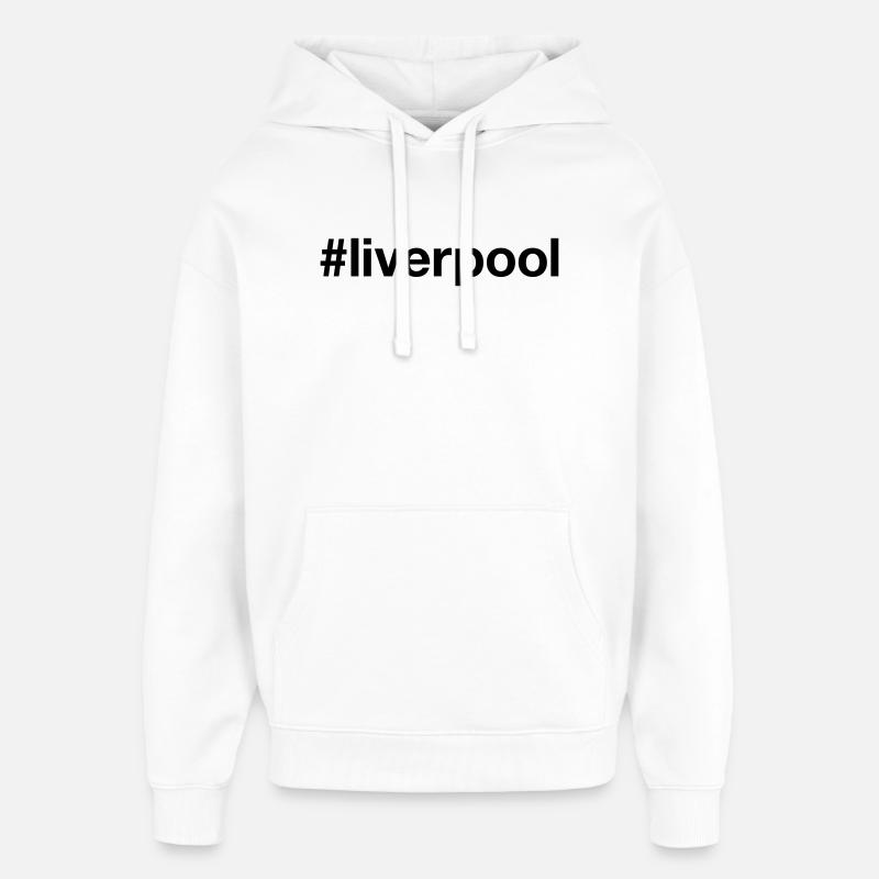 LIVERPOOL Angleterre - Sweat à capuche unisexe Stanley/Stella Oversized - blanc