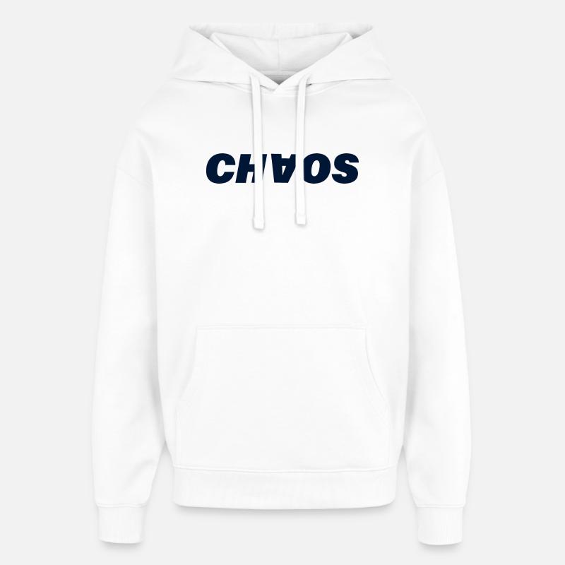 CHAOS - Sweat à capuche unisexe Stanley/Stella Oversized - blanc