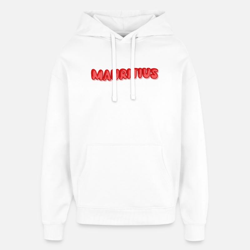 L’île Maurice comme vacances - Sweat à capuche unisexe Stanley/Stella Oversized - blanc