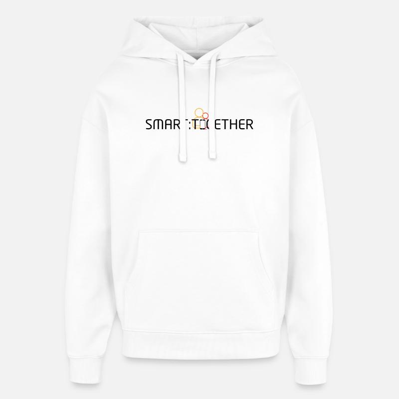 Lettrage SmartTogether - Sweat à capuche unisexe Stanley/Stella Oversized - blanc