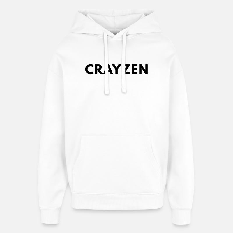 CRAYZEN - Sweat à capuche unisexe Stanley/Stella Oversized - blanc