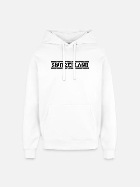 Switzerland - Oversized Unisex Hoodie by Stanley/Stella - white