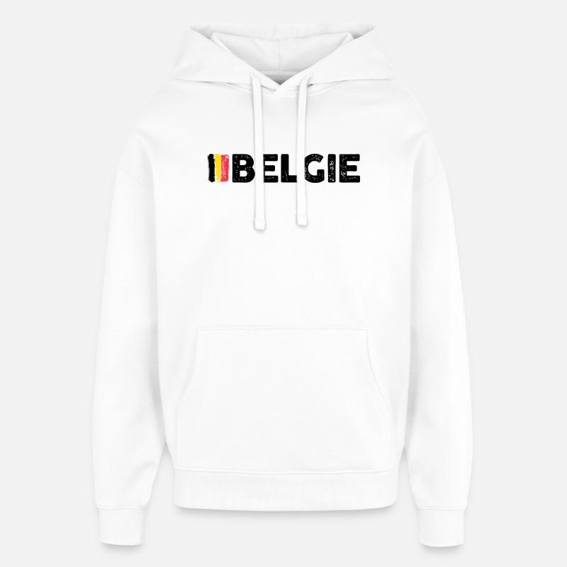 Veuillez télécharger le design - Sweat à capuche unisexe Stanley/Stella Oversized - blanc