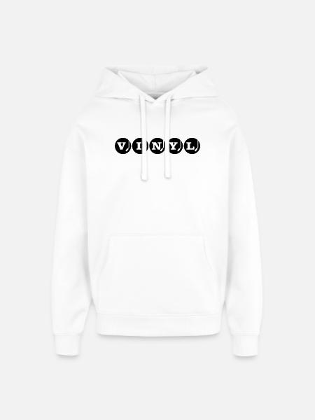 VINYL Schallplatten Design DJ - Oversized Unisex Hoodie von Stanley/Stella - Weiß