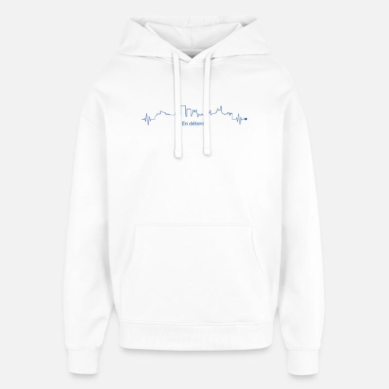 Marseille - En détente - Skyline - Sweat à capuche unisexe Stanley/Stella Oversized - blanc