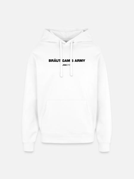 Bräutigams army (JGA - Bachelor Party) - Oversized Unisex Hoodie by Stanley/Stella - white