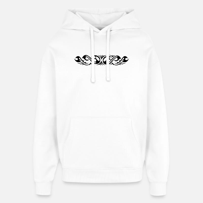 Tribal 7 par Helfspawn - Sweat à capuche unisexe Stanley/Stella Oversized - blanc