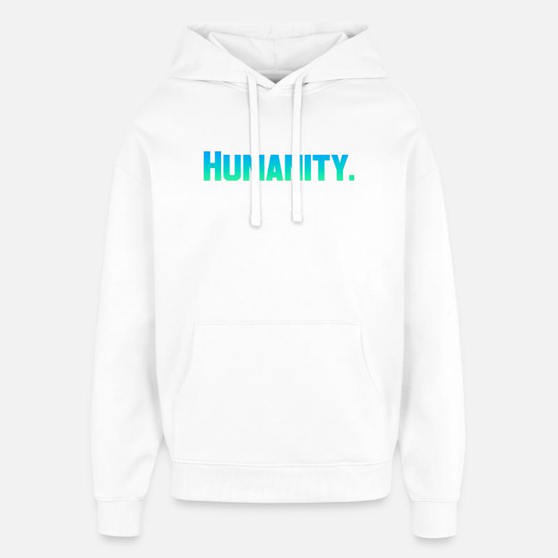 Humanité - Sweat à capuche unisexe Stanley/Stella Oversized - blanc