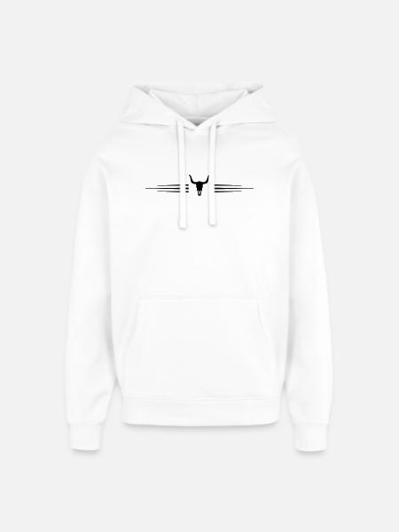 Bulle Skelett Linie - Oversized Unisex Hoodie von Stanley/Stella - Weiß