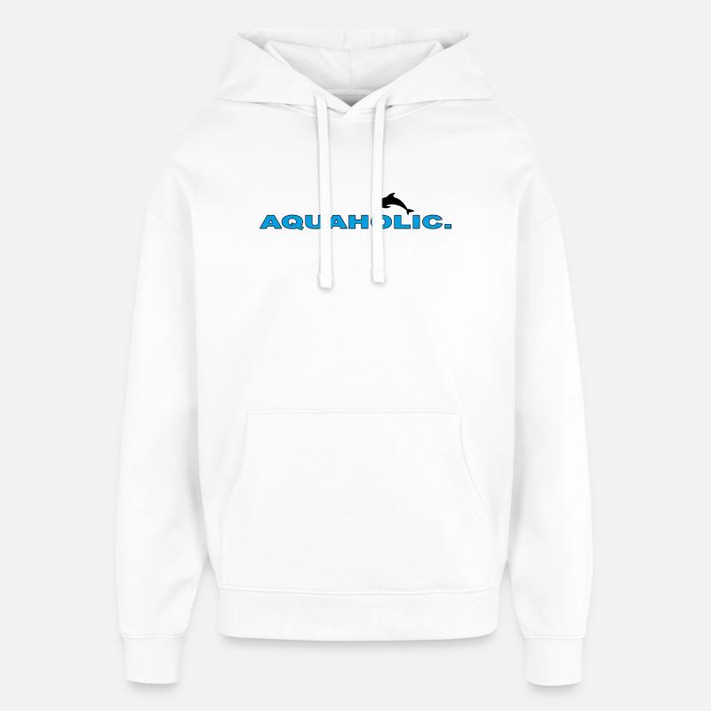 AQUAHOLIC - Sweat à capuche unisexe Stanley/Stella Oversized - blanc