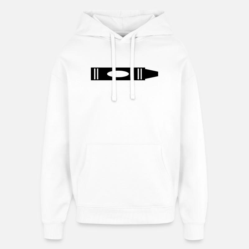 Crayon - Sweat à capuche unisexe Stanley/Stella Oversized - blanc