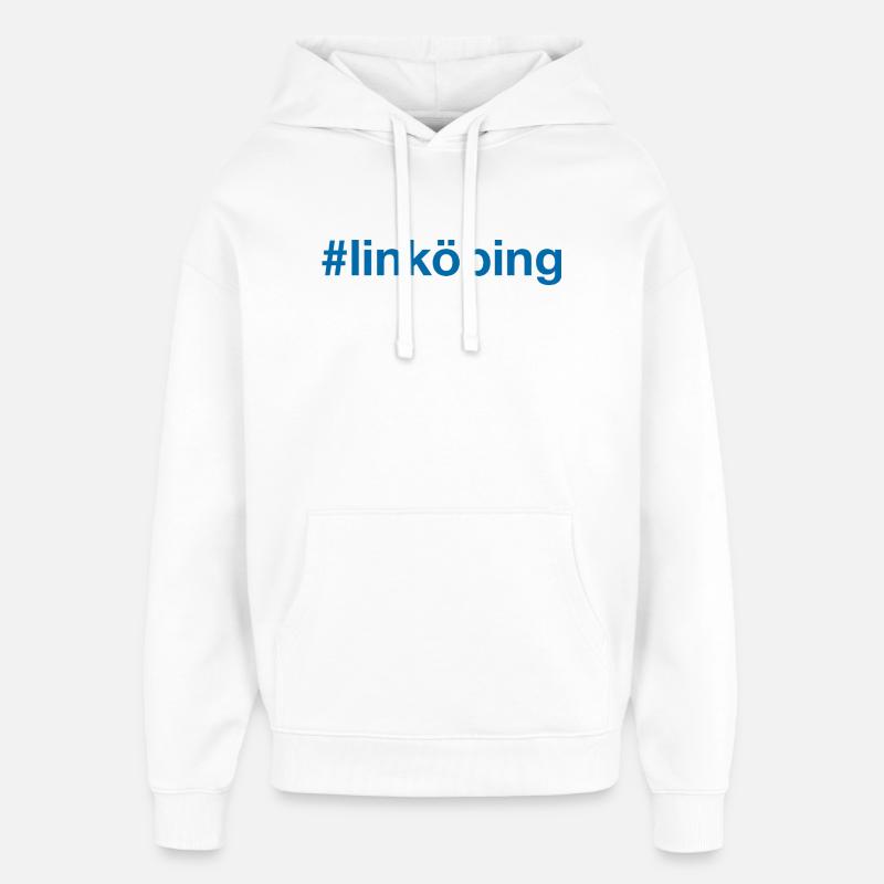 Linköping Sverige, Suède, Schweden - Sweat à capuche unisexe Stanley/Stella Oversized - blanc