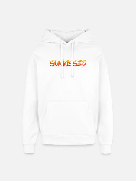 ensoleillé - Sweat à capuche unisexe Stanley/Stella Oversized - blanc