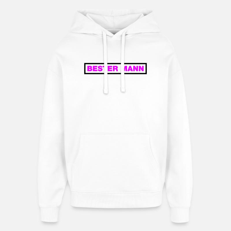 Bester Mann - Oversized Unisex Hoodie von Stanley/Stella - Weiß