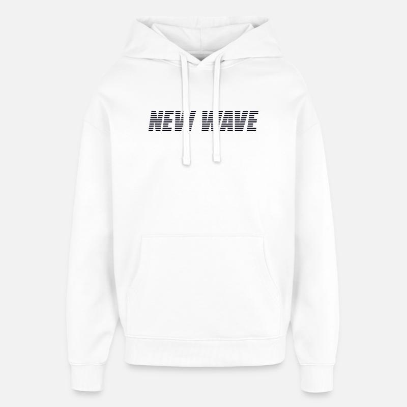 New wave - Sweat à capuche unisexe Stanley/Stella Oversized - blanc