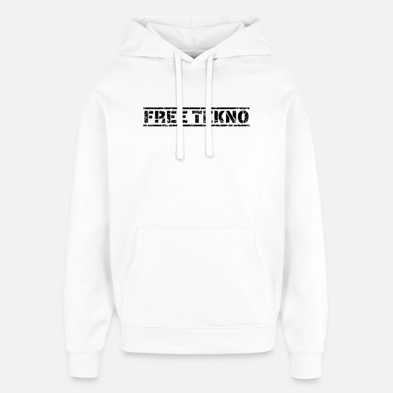 Free Tekno - Oversized Unisex Hoodie von Stanley/Stella - Weiß