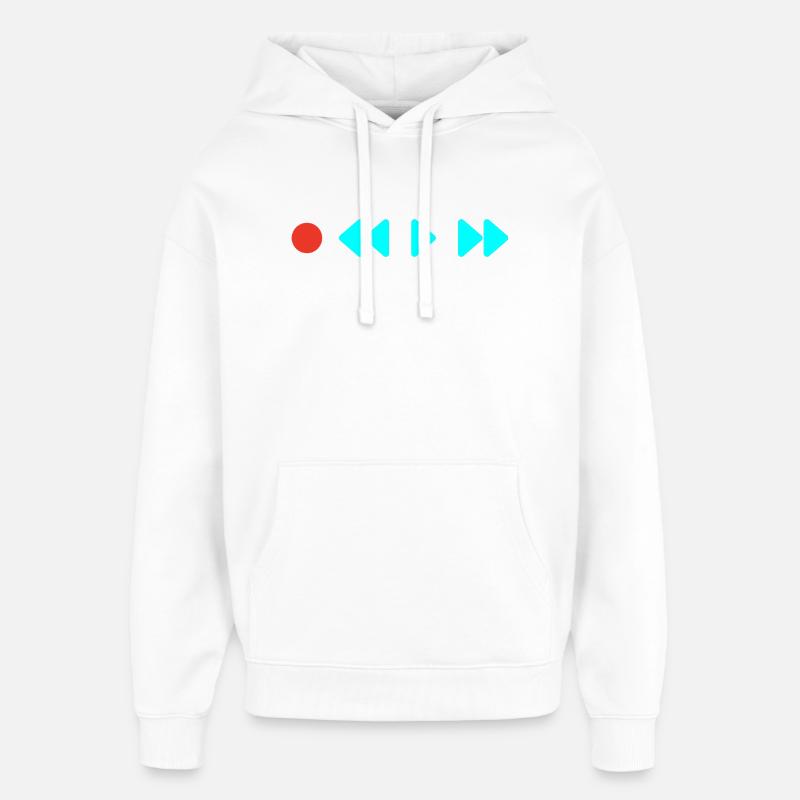 Enfants sur cassette - Sweat à capuche unisexe Stanley/Stella Oversized - blanc