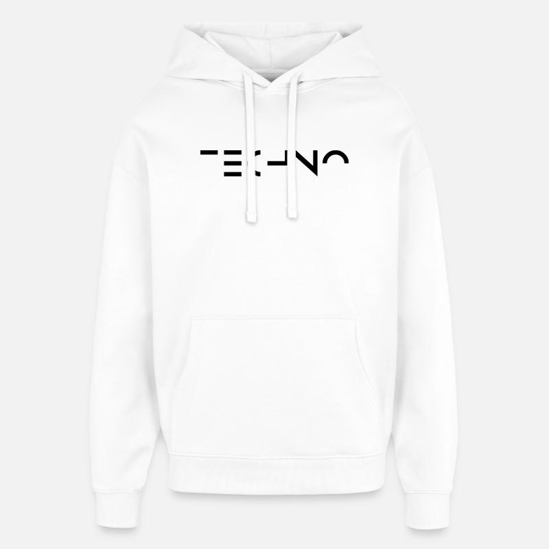 Minimal-Techno-Musik-Logo - Oversized Unisex Hoodie von Stanley/Stella - Weiß